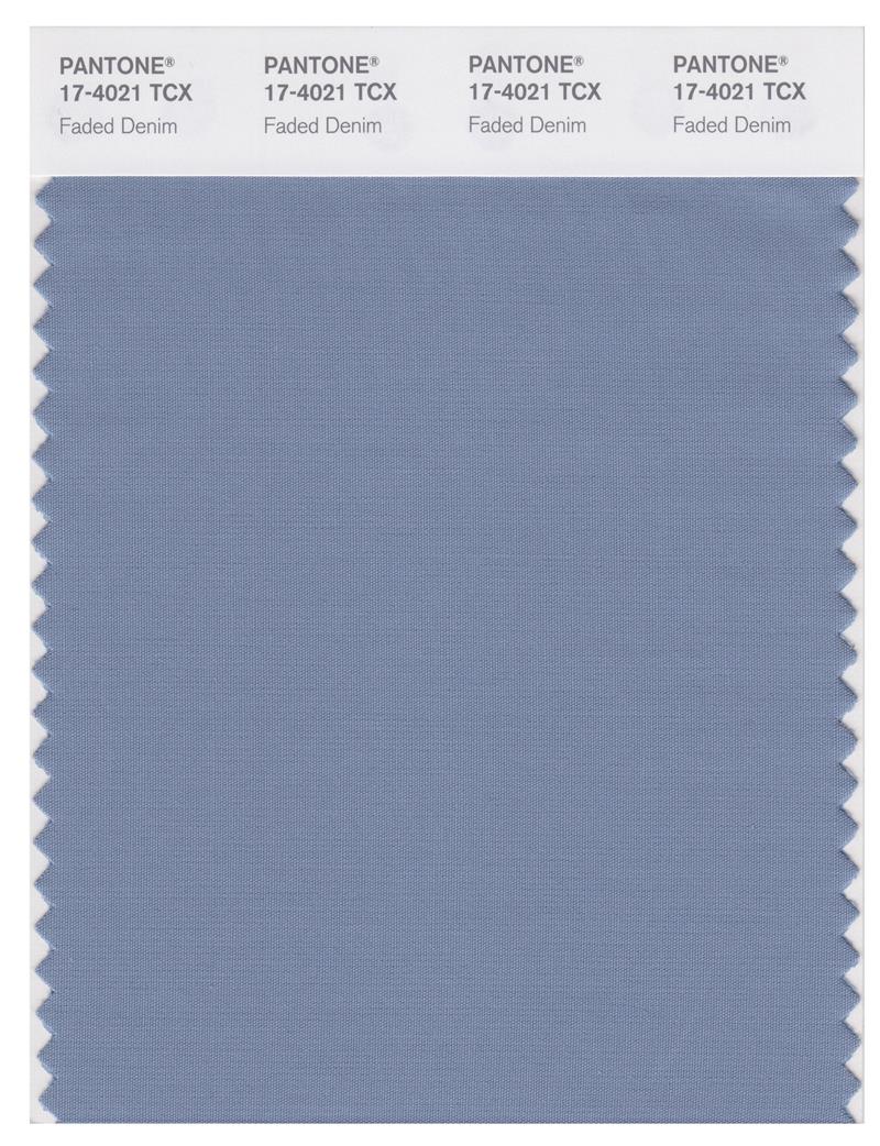 Pantone Smart 17-4021 TCX Color Swatch Card | Faded Denim 