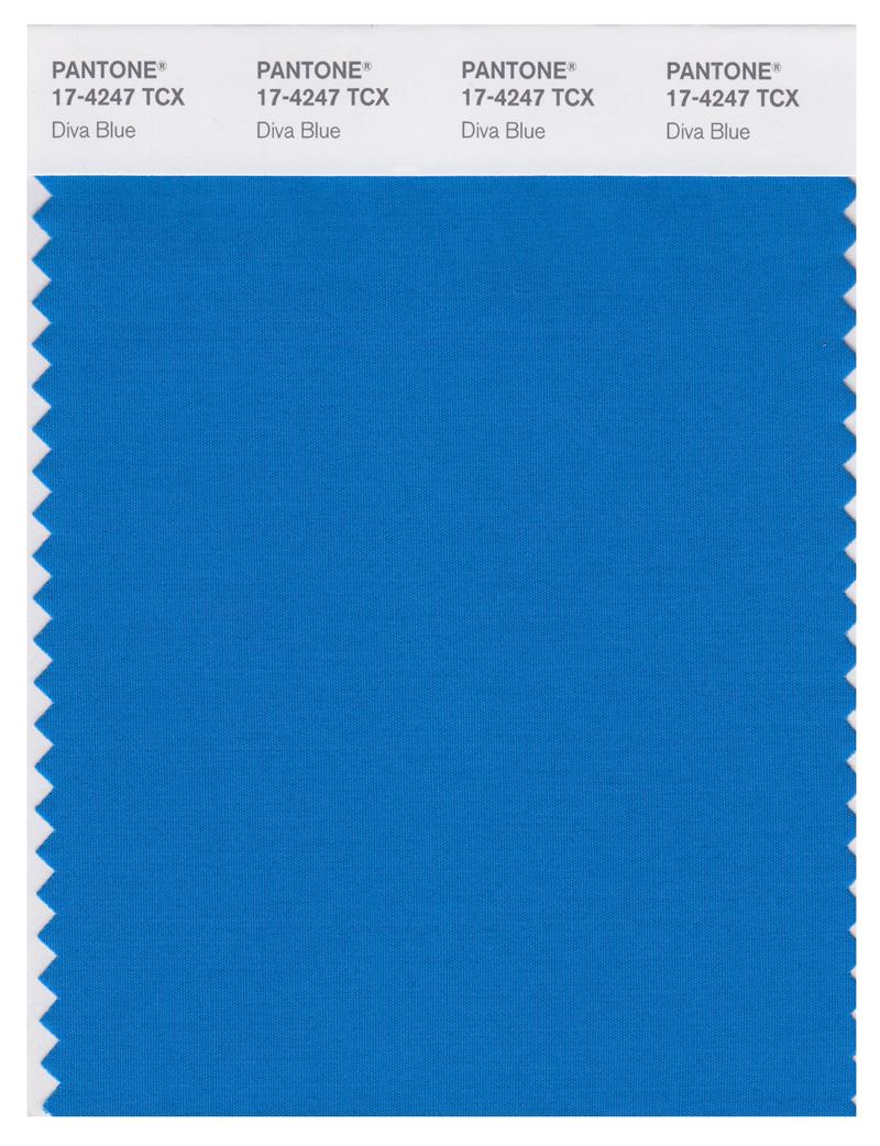 Pantone Smart 17-4247 TCX Color Swatch Card | Diva Blue 