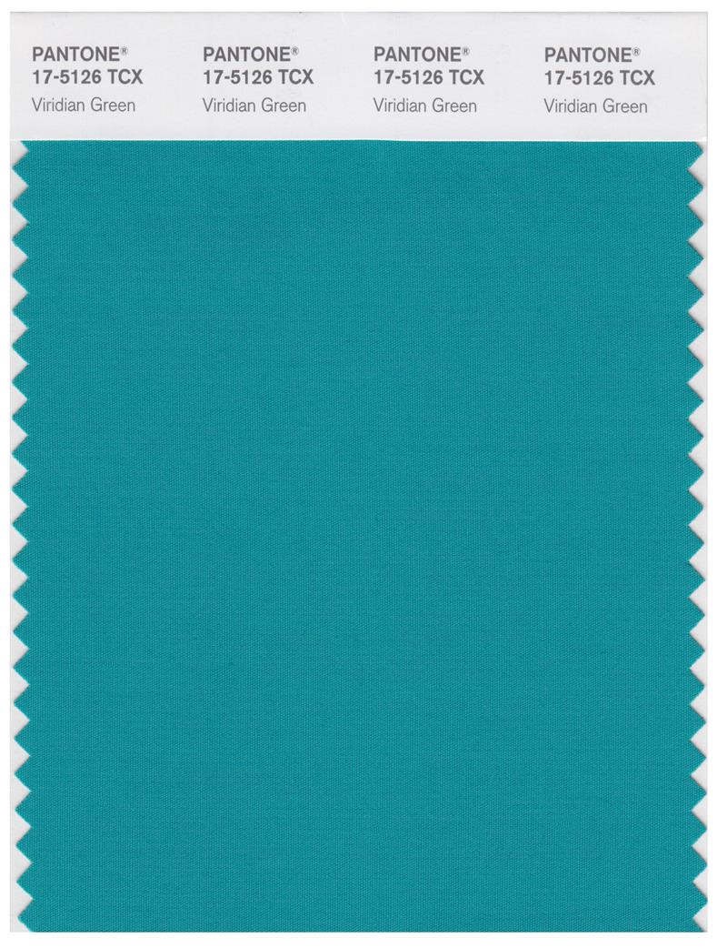 Pantone Smart 17-5126 TCX Color Swatch Card | Viridian Green 