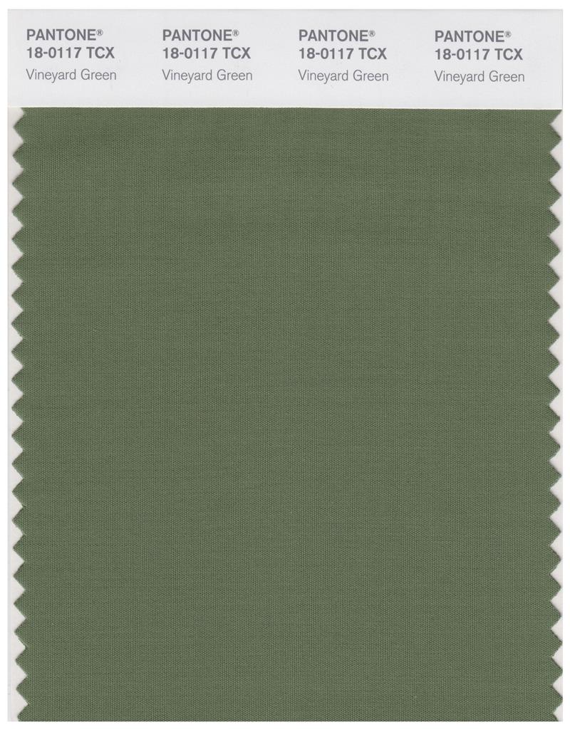 Pantone Smart 18-0117 TCX Color Swatch Card | Vineyard Green 