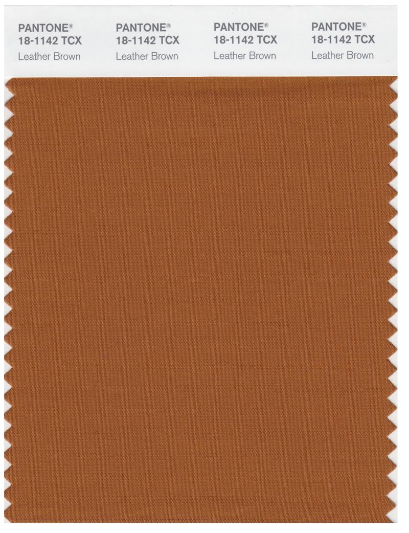 Pantone Smart 18-1142 TCX Color Swatch Card | Leather Brown 