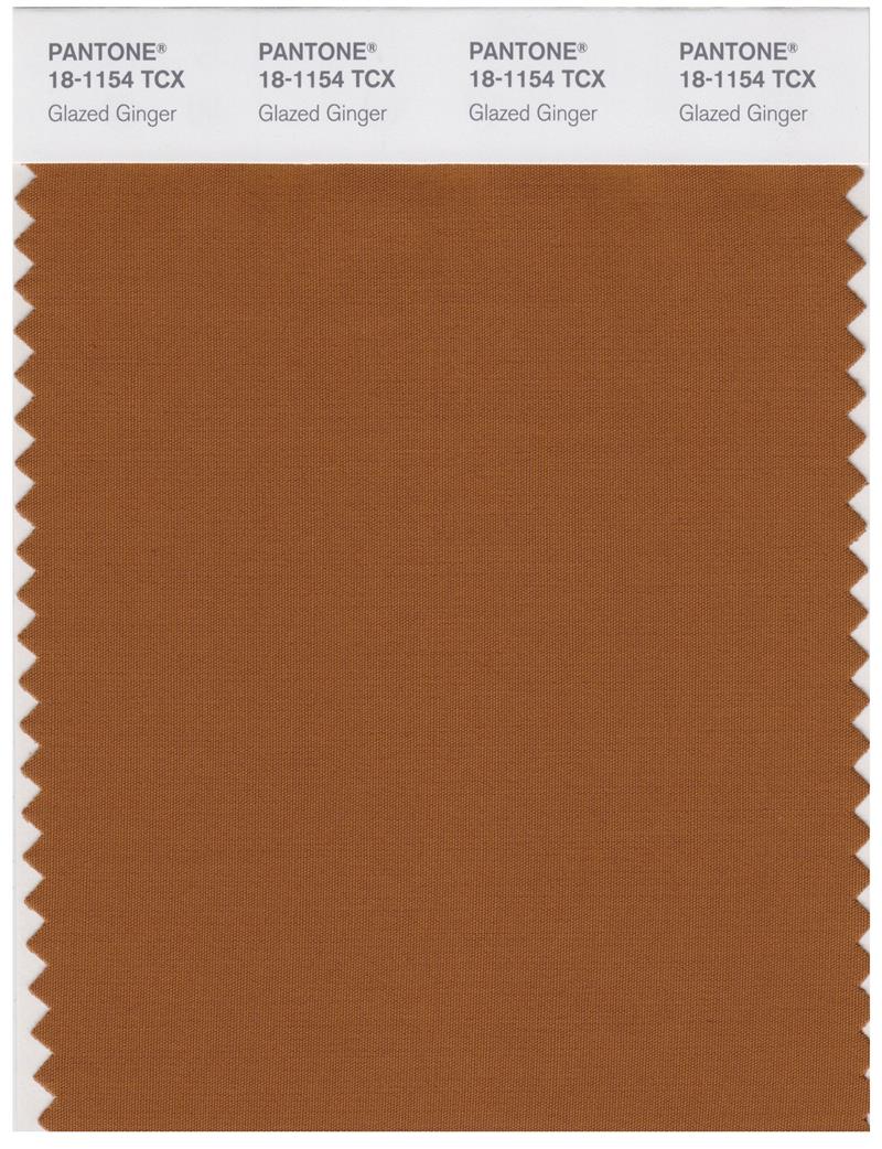 Pantone Smart 18-1154 TCX Color Swatch Card | Glazed Ginger 