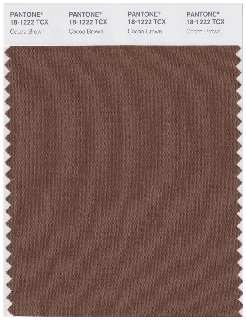 Pantone Smart 18-1222 TCX Color Swatch Card | Cocoa Brown 