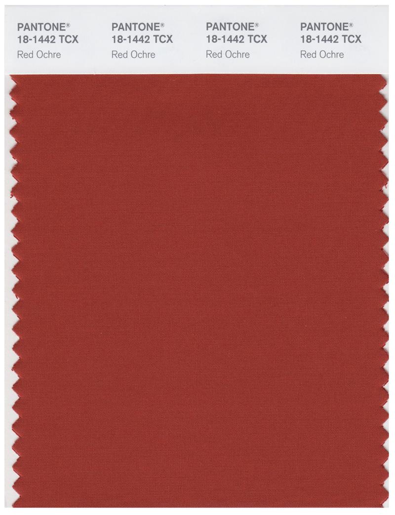 Pantone Smart 18-1442 TCX Color Swatch Card | Red Ochre 