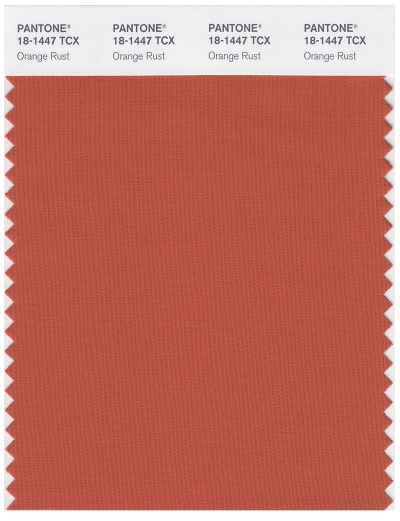 Pantone Smart 18-1447 TCX Color Swatch Card | Orange Rust 