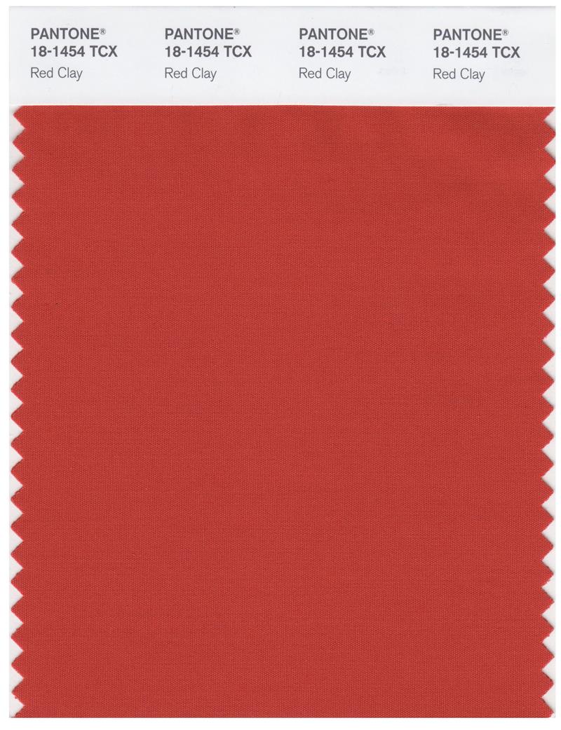 Pantone Smart 18-1454 TCX Color Swatch Card | Red Clay 