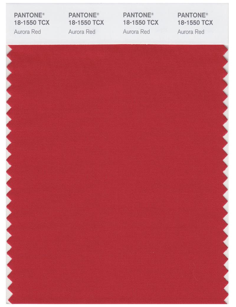 Pantone Smart 18-1550 TCX Color Swatch Card | Aurora Red 