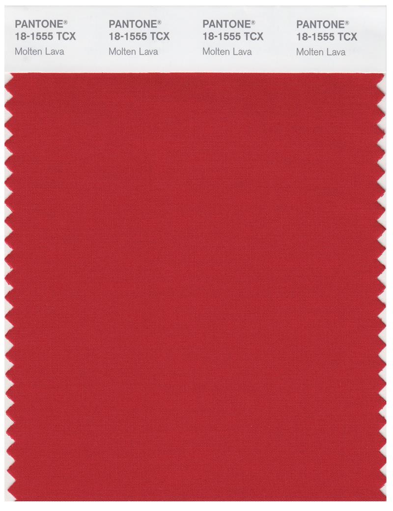 Pantone Smart 18-1555 TCX Color Swatch Card | Molten Lava 