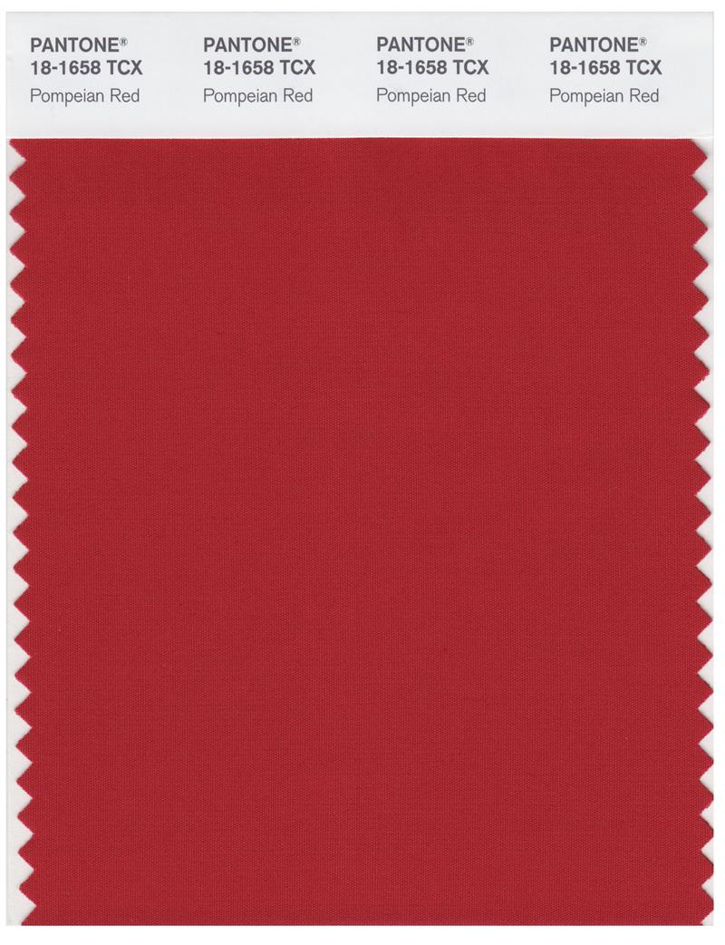 Pantone Smart 18-1658 TCX Color Swatch Card | Pompeian Red 