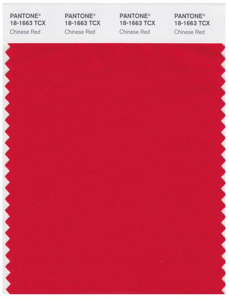 Pantone Smart 18-1663 TCX Color Swatch Card | Chinese Red 