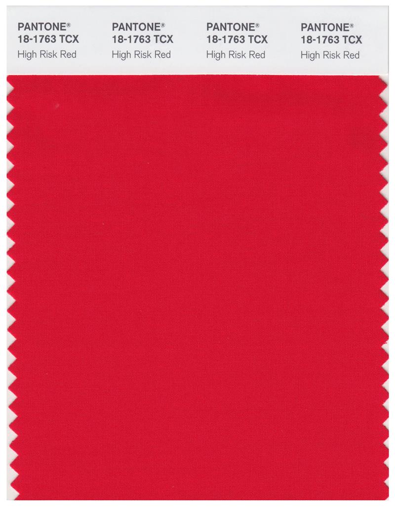 Pantone Smart 18-1763 TCX Color Swatch Card | High Risk Red 