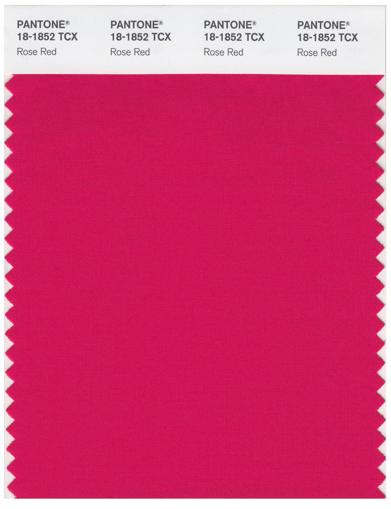 Pantone Smart 18-1852 TCX Color Swatch Card | Rose Red 