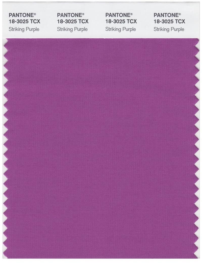 Pantone Smart 18-3025 TCX Color Swatch Card | Striking Purple 