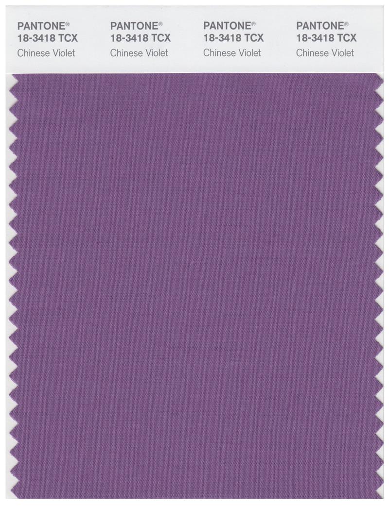 Pantone Smart 18-3418 TCX Color Swatch Card | Chinese Violet 