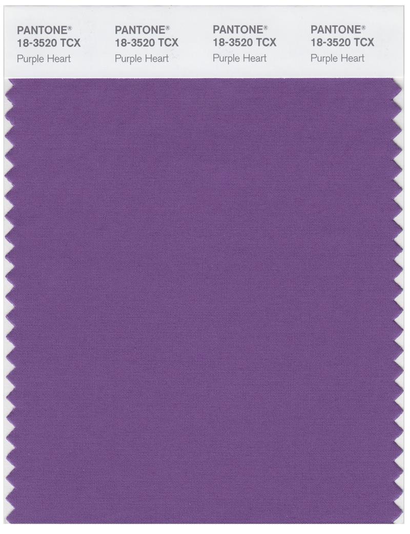 Pantone Smart 18-3520 TCX Color Swatch Card | Purple Heart 