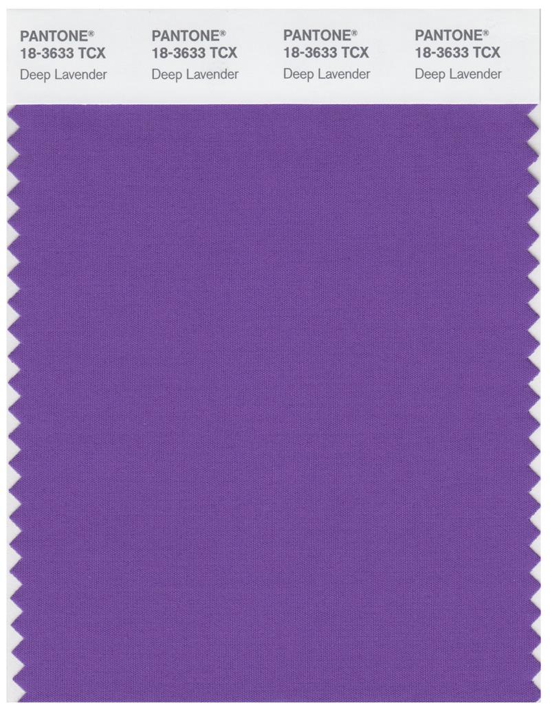 Pantone Smart 18-3633 TCX Color Swatch Card | Deep Lavender 