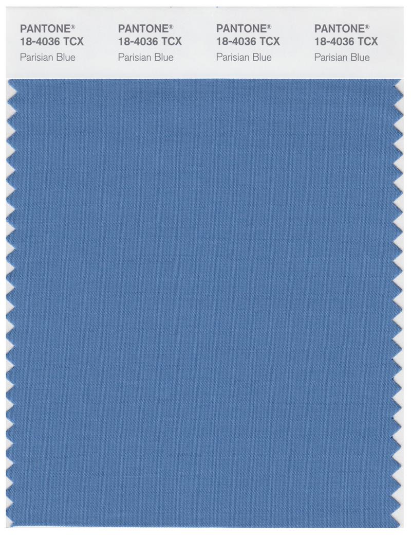 Pantone Smart 18-4036 TCX Color Swatch Card | Parisian Blue 