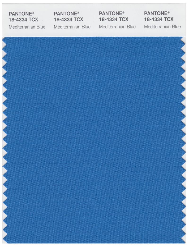 Pantone Smart 18-4334 TCX Color Swatch Card | Mediterranian Blue 