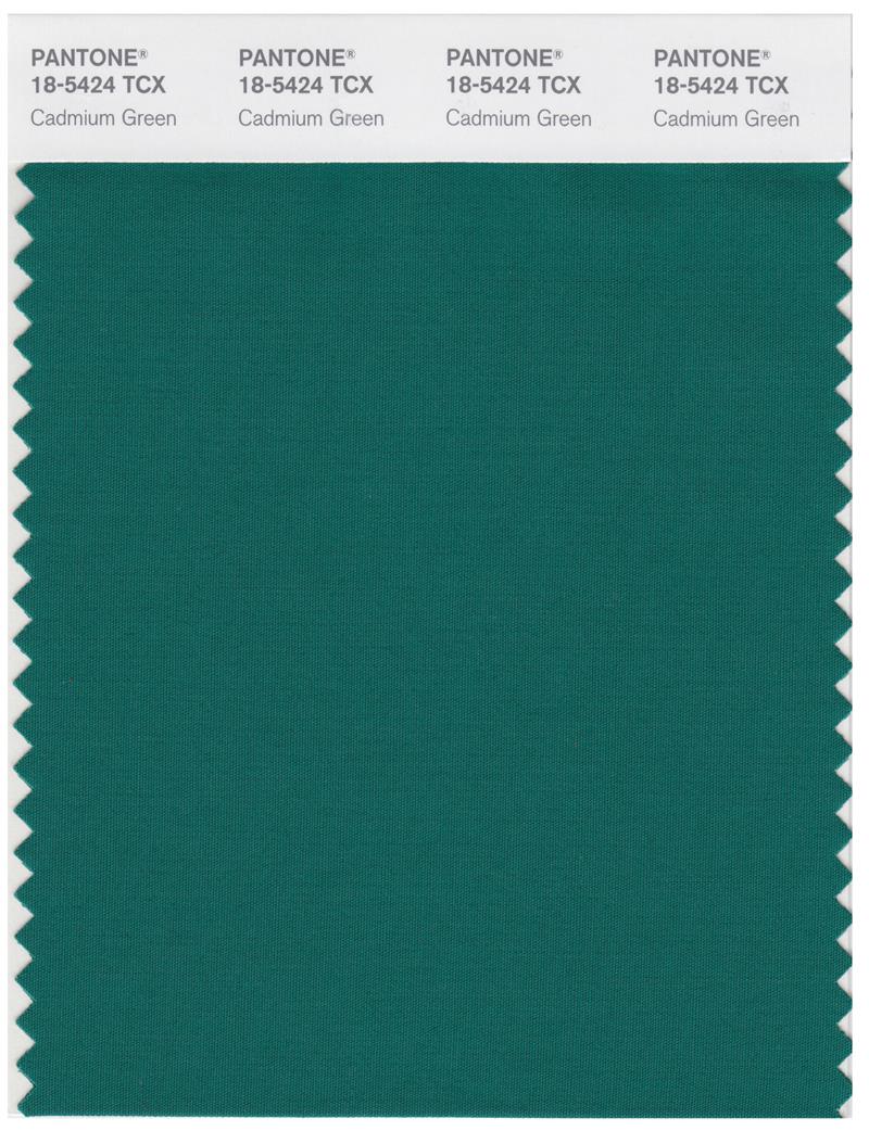 Pantone Smart 18-5424 TCX Color Swatch Card | Cadmium Green 