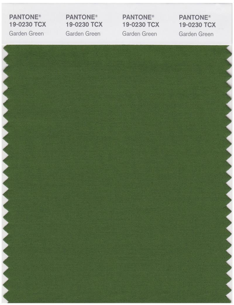 Pantone Smart 19-0230 TCX Color Swatch Card | Garden Green 