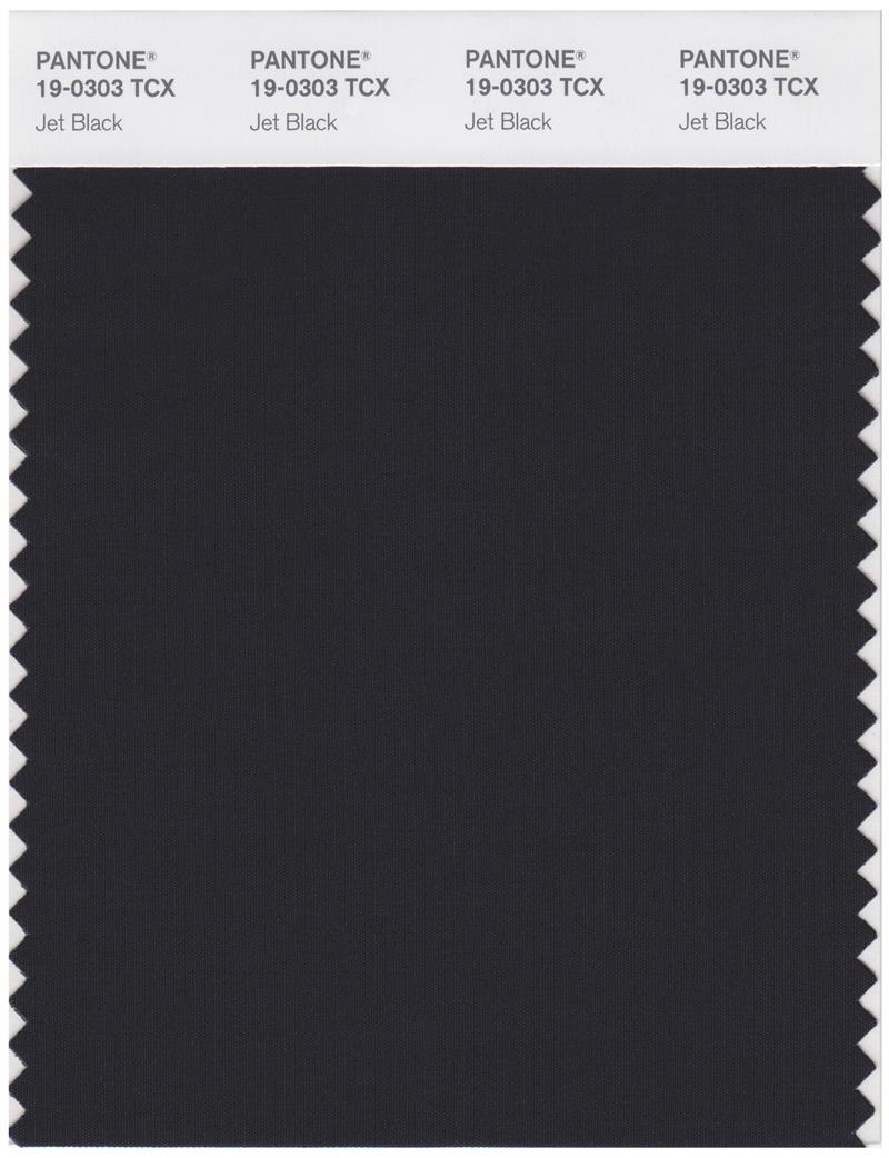 Pantone Smart 19-0303 TCX Color Swatch Card | Jet Black 