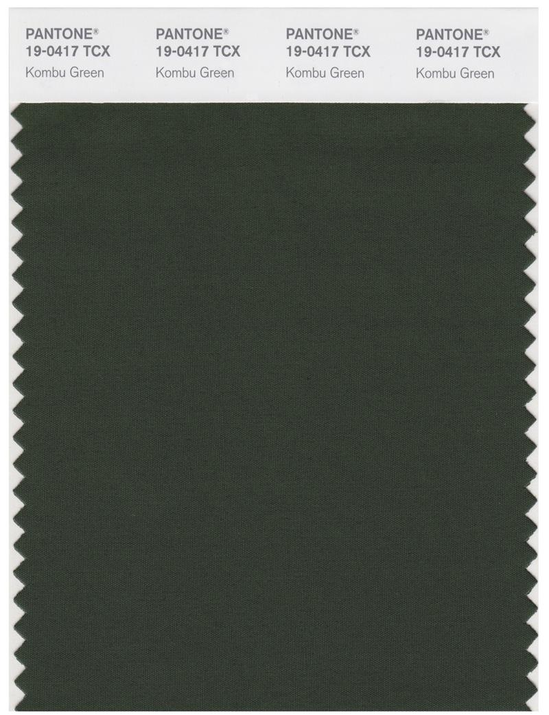 Pantone Smart 19-0417 TCX Color Swatch Card | Kombu Green 