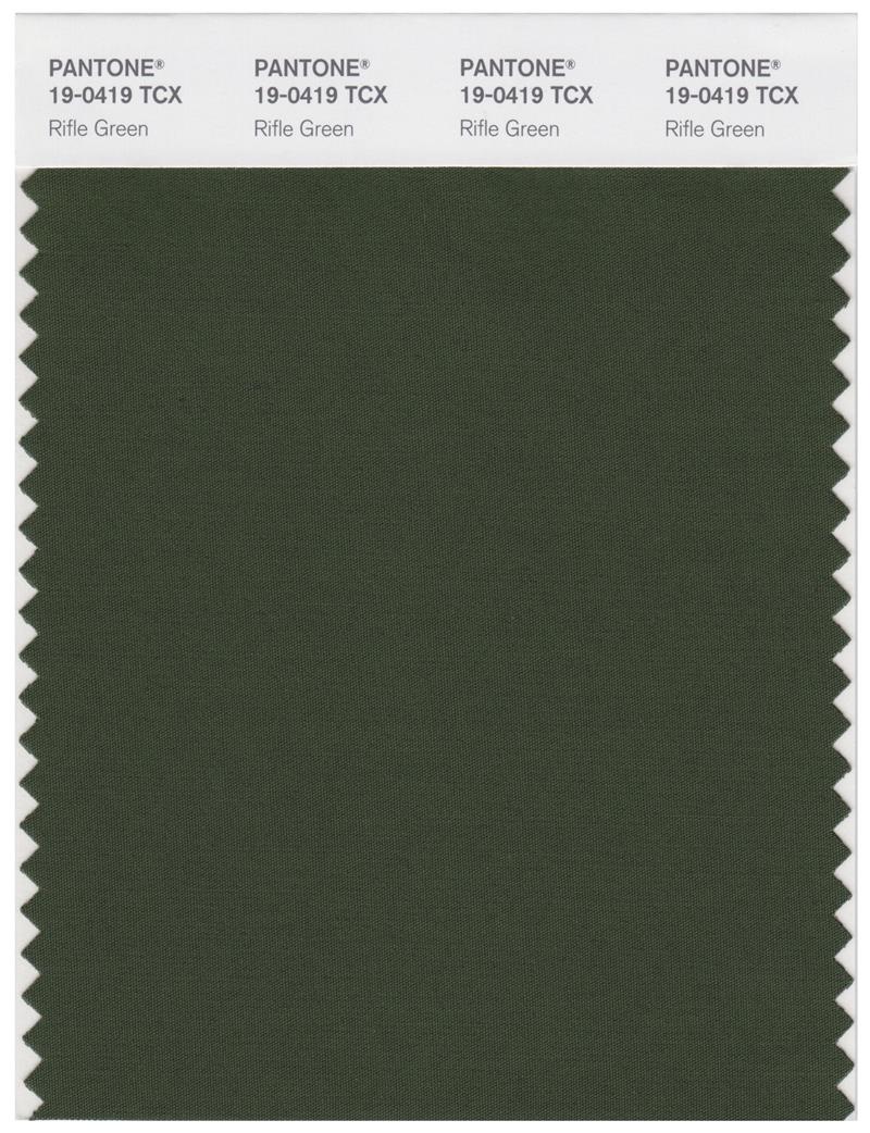 Pantone Smart 19-0419 TCX Color Swatch Card | Rifle Green 