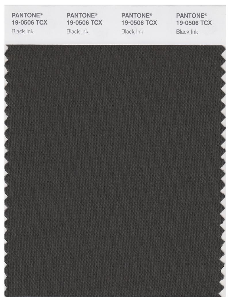 Pantone Smart 19-0506 TCX Color Swatch Card | Black Ink 