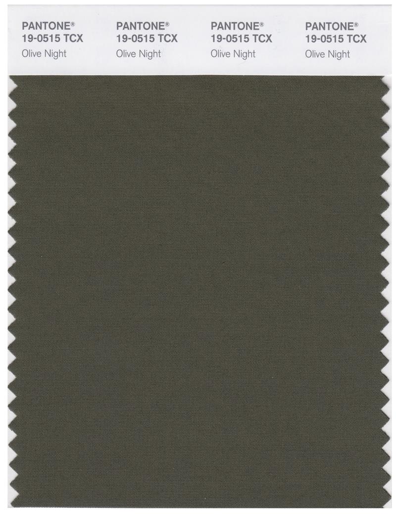 Pantone Smart 19-0515 TCX Color Swatch Card | Olive Night 