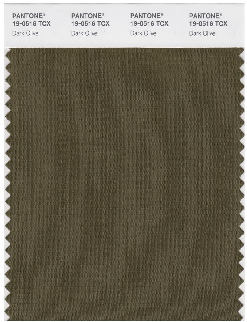 Pantone Smart 19-0516 TCX Color Swatch Card | Dark Olive 