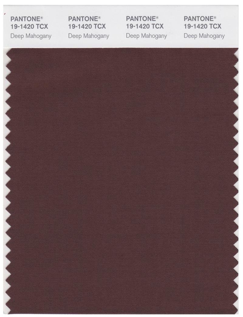 Pantone Smart 19-1420 TCX Color Swatch Card | Deep Mahogany 