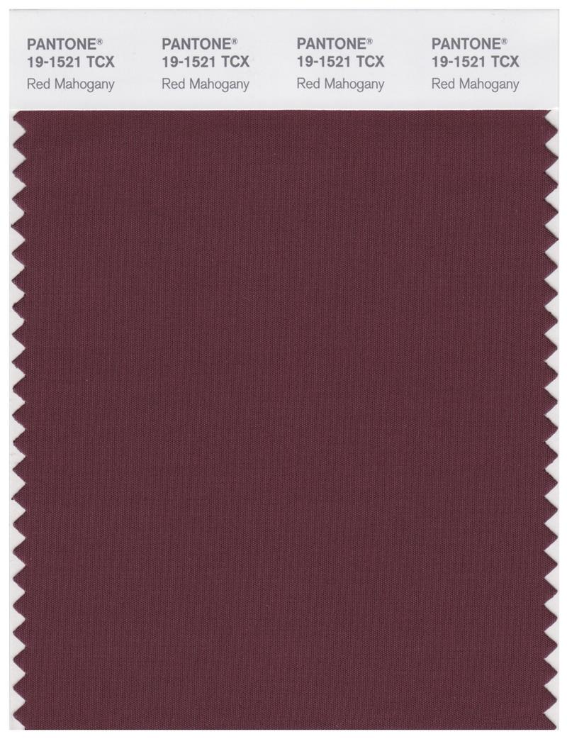 Pantone Smart 19-1521 TCX Color Swatch Card | Red Mahogany 