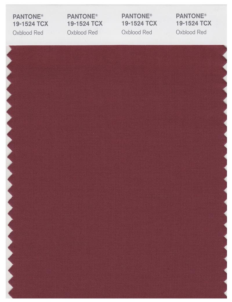 Pantone Smart 19-1524 TCX Color Swatch Card | Oxblood Red 