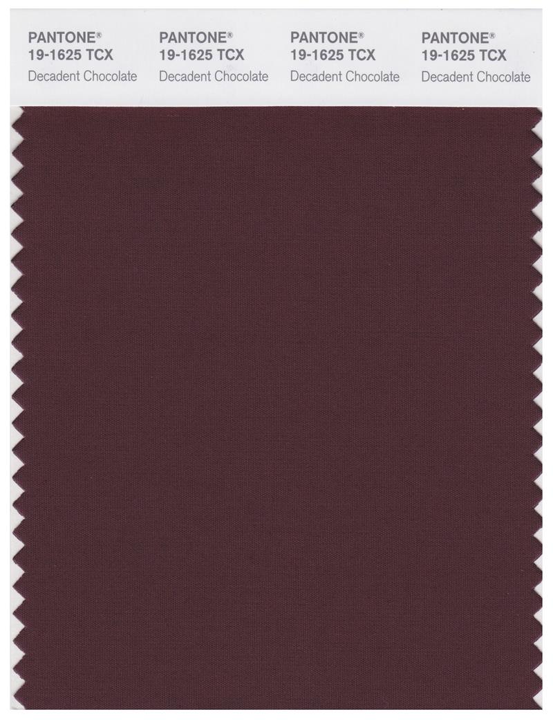 Pantone Smart 19-1625 TCX Color Swatch Card | Decadent Chocolate 