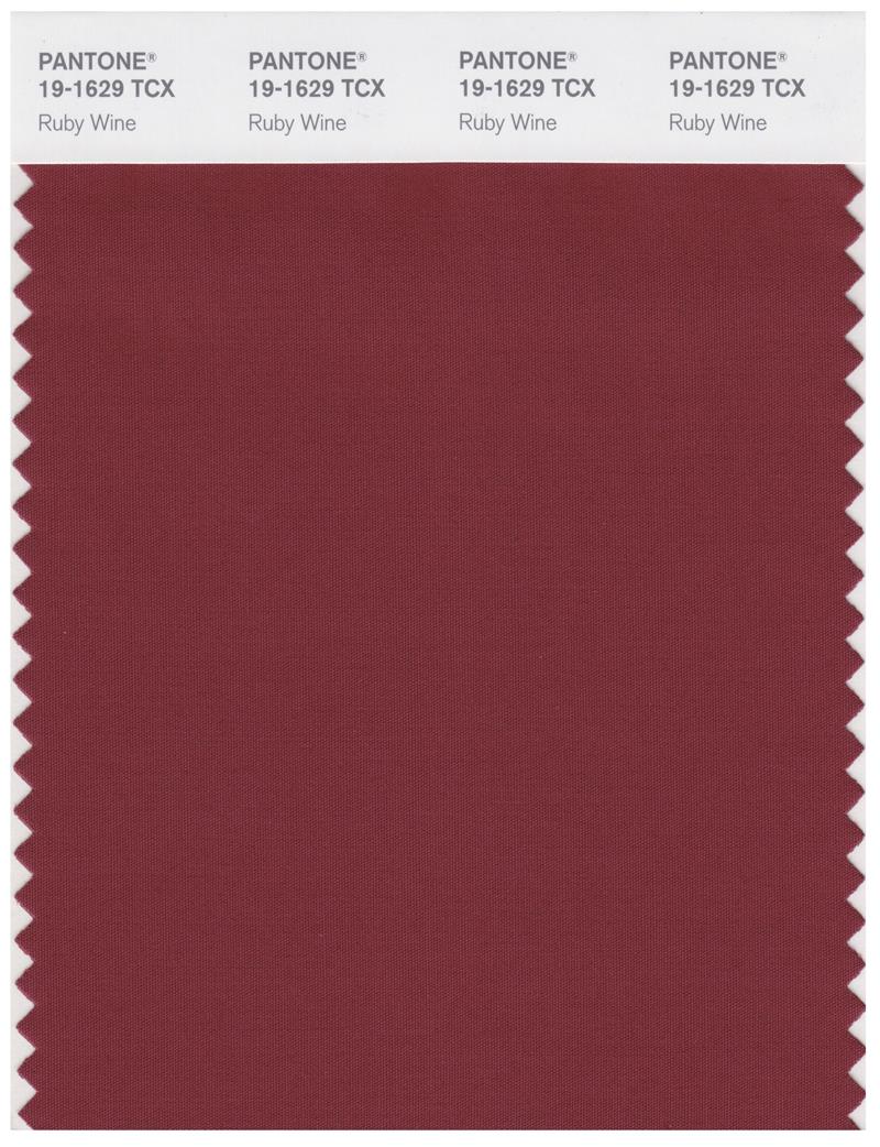 Pantone Smart 19-1629 TCX Color Swatch Card | Ruby Wine 