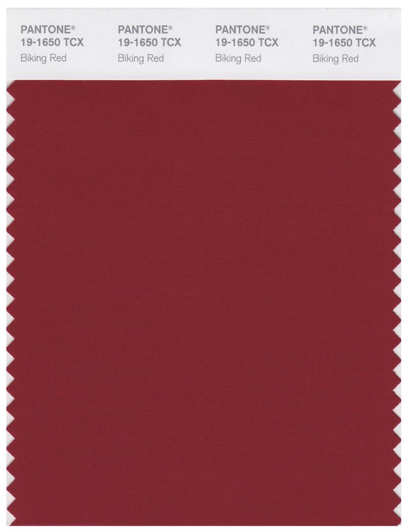 Pantone Smart 19-1650 TCX Color Swatch Card | Biking Red 