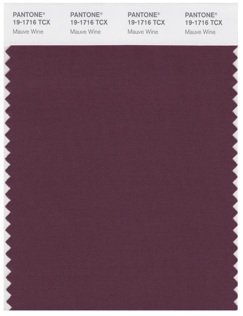 Pantone Smart 19-1716 TCX Color Swatch Card | Mauve Wine 