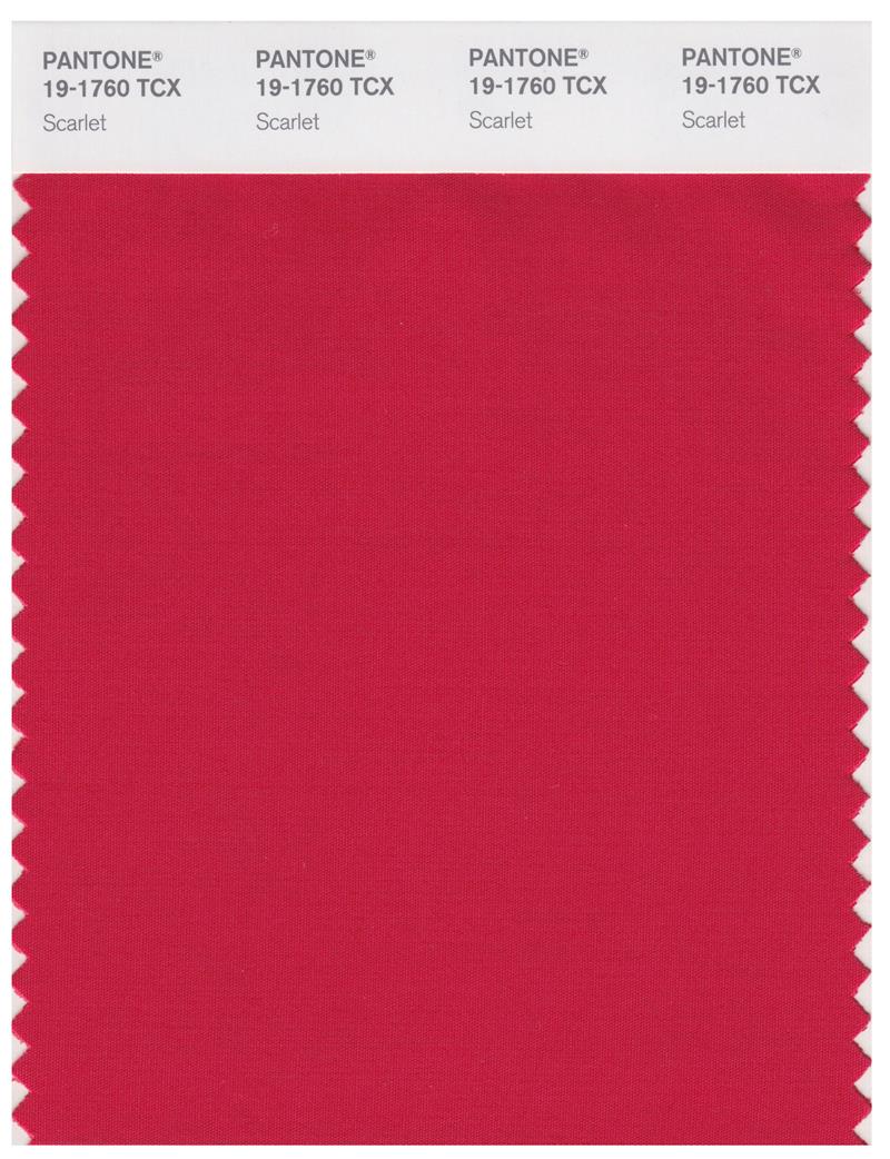 Pantone Smart 19-1760 TCX Color Swatch Card | Scarlet 