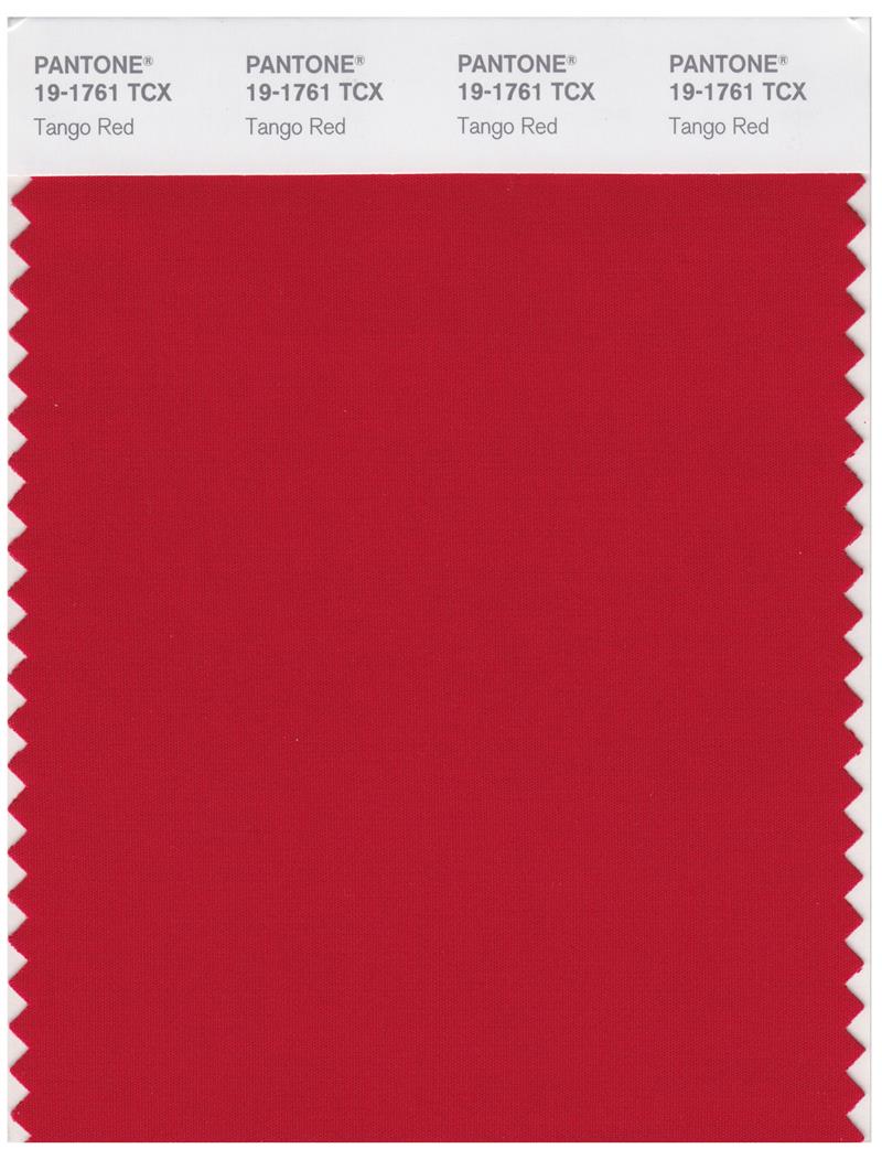 Pantone Smart 19-1761 TCX Color Swatch Card | Tango Red 