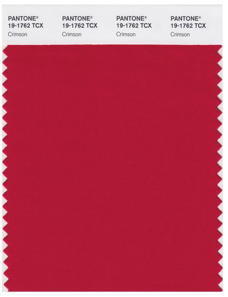 Pantone Smart 19-1762 TCX Color Swatch Card | Crimson 