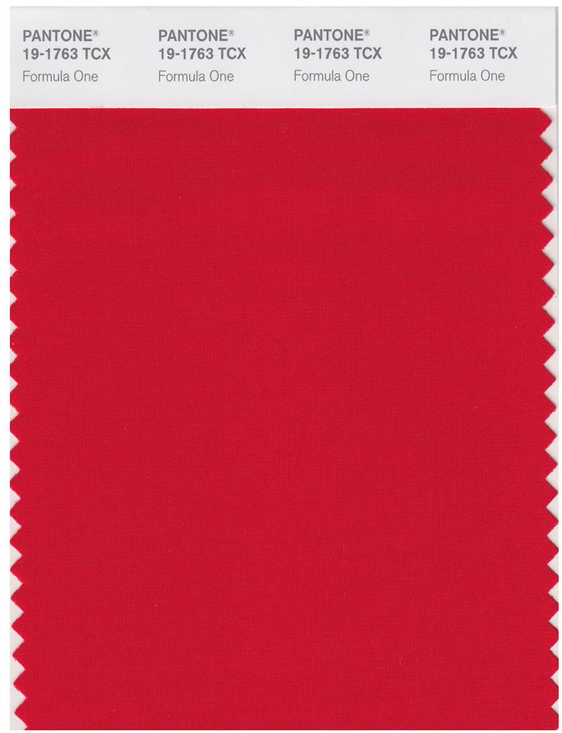 Pantone Smart 19-1763 TCX Color Swatch Card | Racing Red 