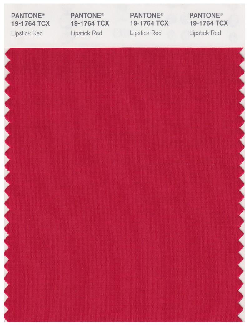 Pantone Smart 19-1764 TCX Color Swatch Card | Lipstick Red 