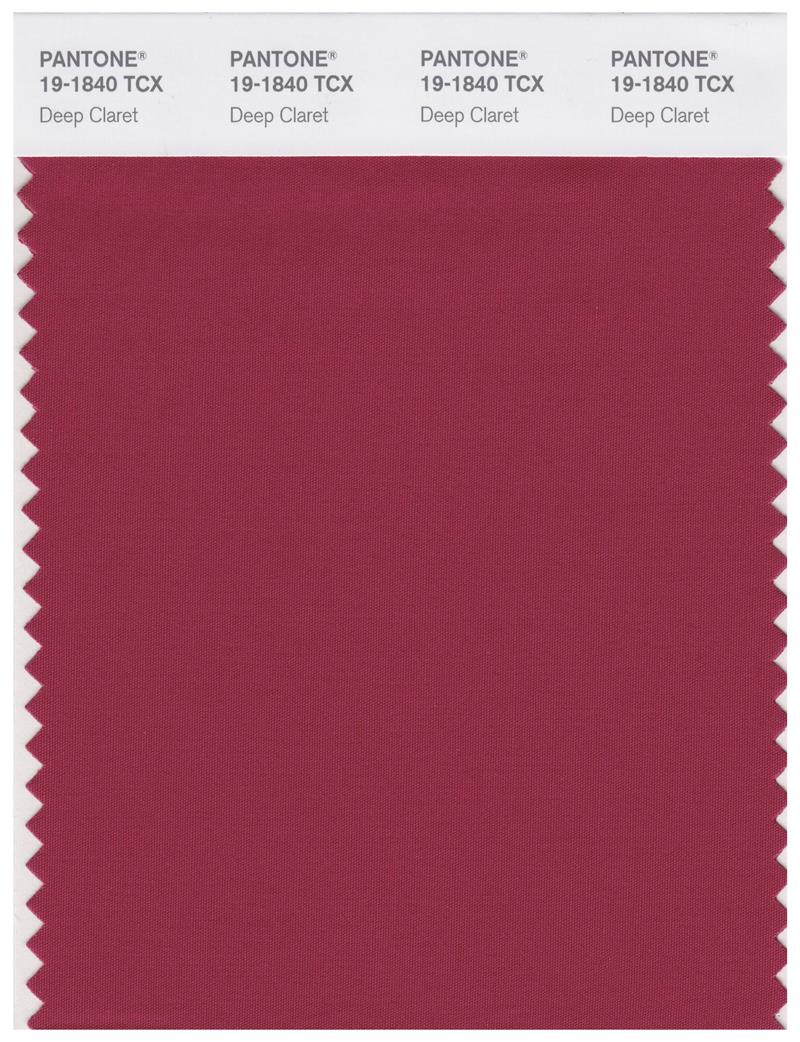 Pantone Smart 19-1840 TCX Color Swatch Card | Deep Claret 