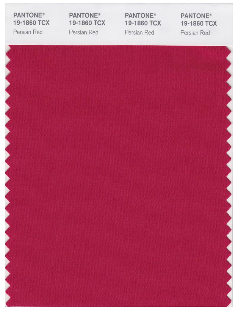 Pantone Smart 19-1860 TCX Color Swatch Card | Persian Red 