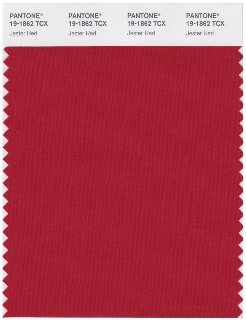 Pantone Smart 19-1862 TCX Color Swatch Card | Jeter Red 