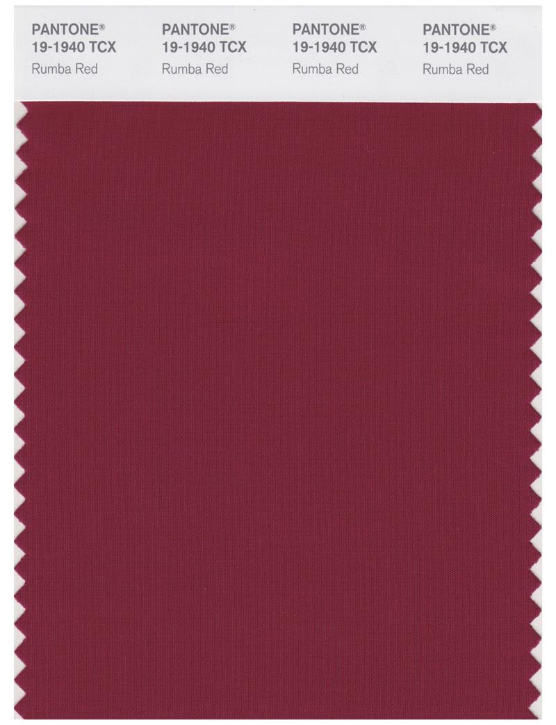 Pantone Smart 19-1940 TCX Color Swatch Card | Rumba Red 