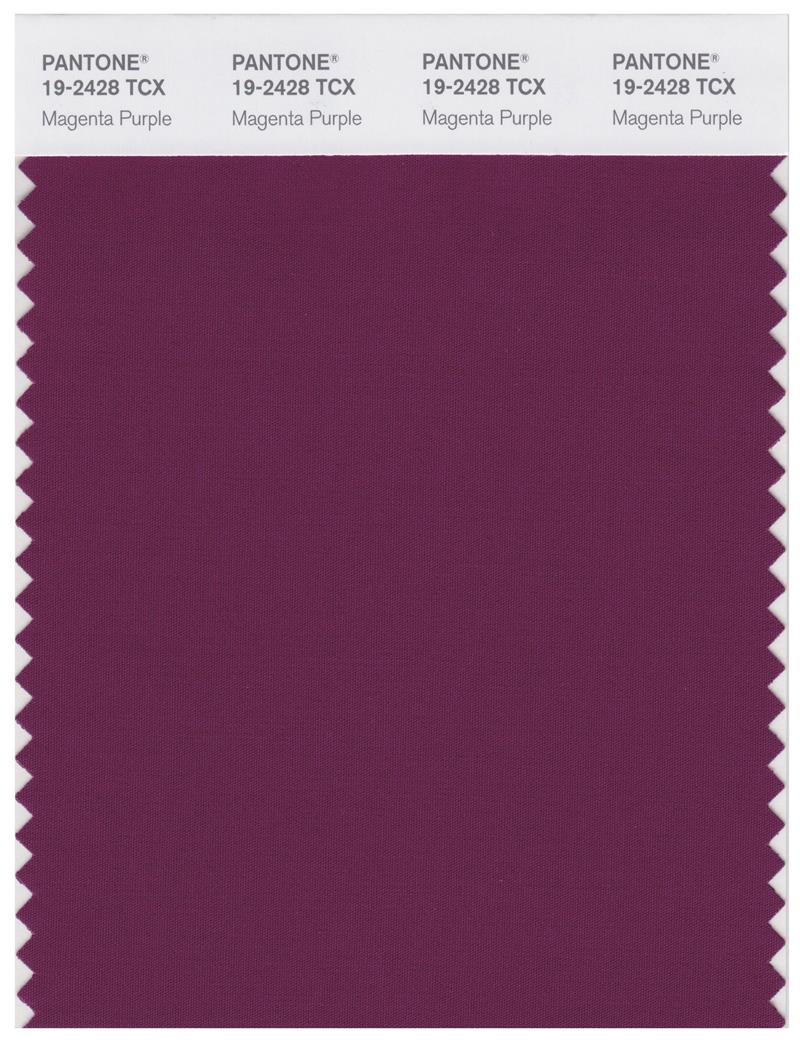 Pantone Smart 19-2428 TCX Color Swatch Card | Magenta Purple 