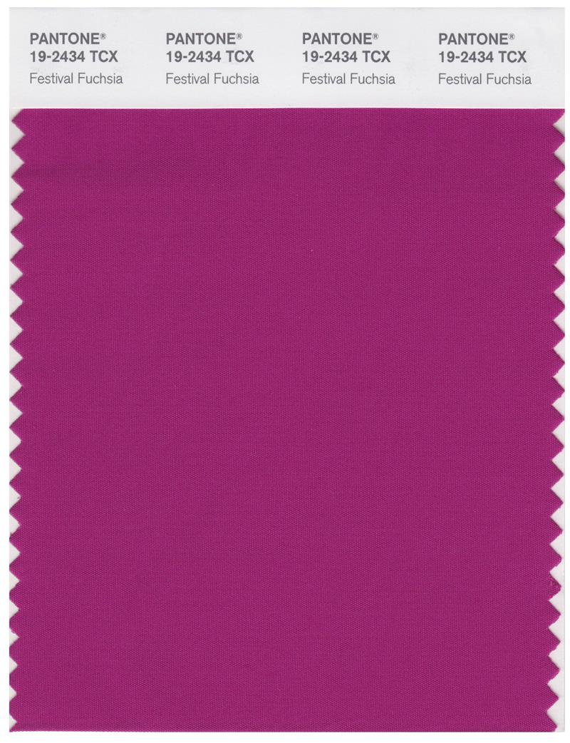 Pantone Smart 19-2434 TCX Color Swatch Card | Festival Fuchsia 