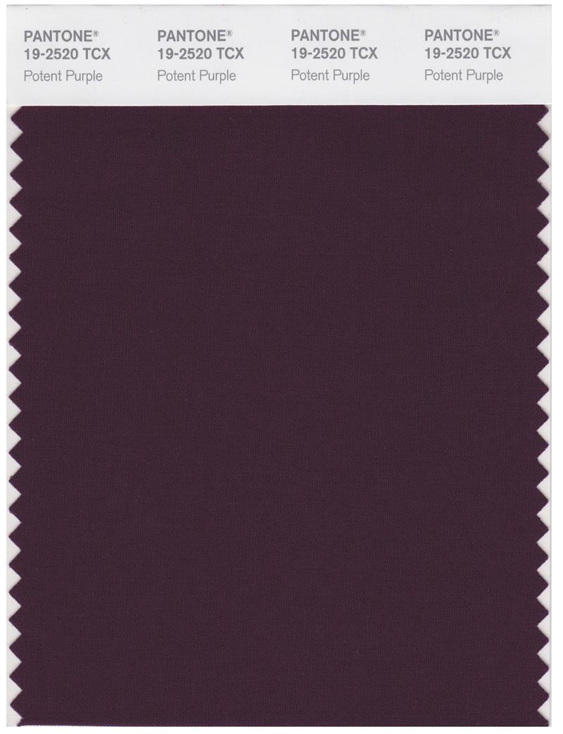 Pantone Smart 19-2520 TCX Color Swatch Card | Potent Purple 