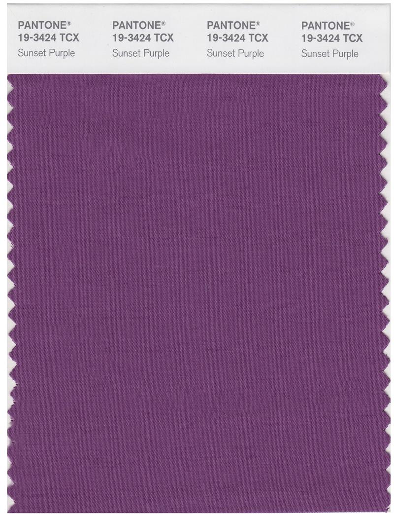 Pantone Smart 19-3424 TCX Color Swatch Card | Sunset Purple 